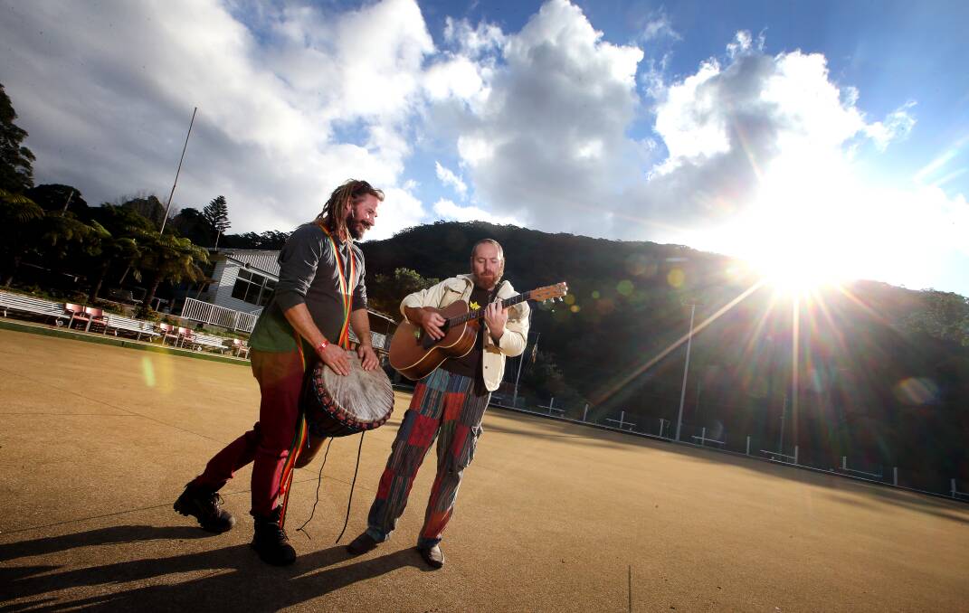 MUSIC MAKERS: Damion Stirling and Adam Dawson are creating a “home” for live original music at Mount Kembla Bowling and Recreation Club, supporting everything from reggae to blues, surf rock to folk. Picture: Sylvia Liber