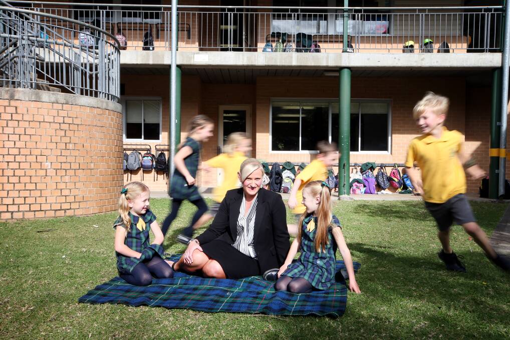 PICNIC: Stanwell Park Public School principal Melanie Paterson with students Kalia Hunter and Ashley Hunter. Picture: Sylvia Liber