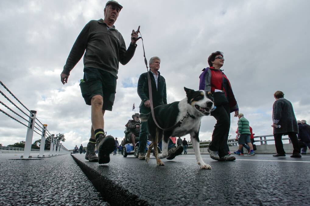 Some people decided to bring their dogs along to experience the bypass for the first time.