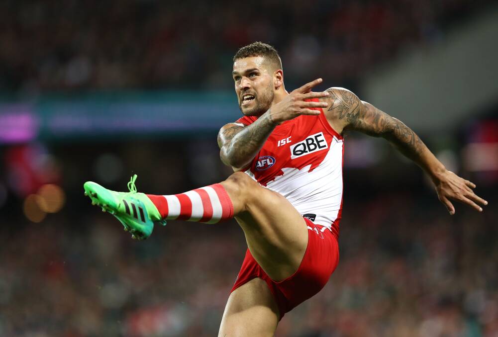 Off course: Lance Franklin. Picture: Ryan Pierse/Getty Images