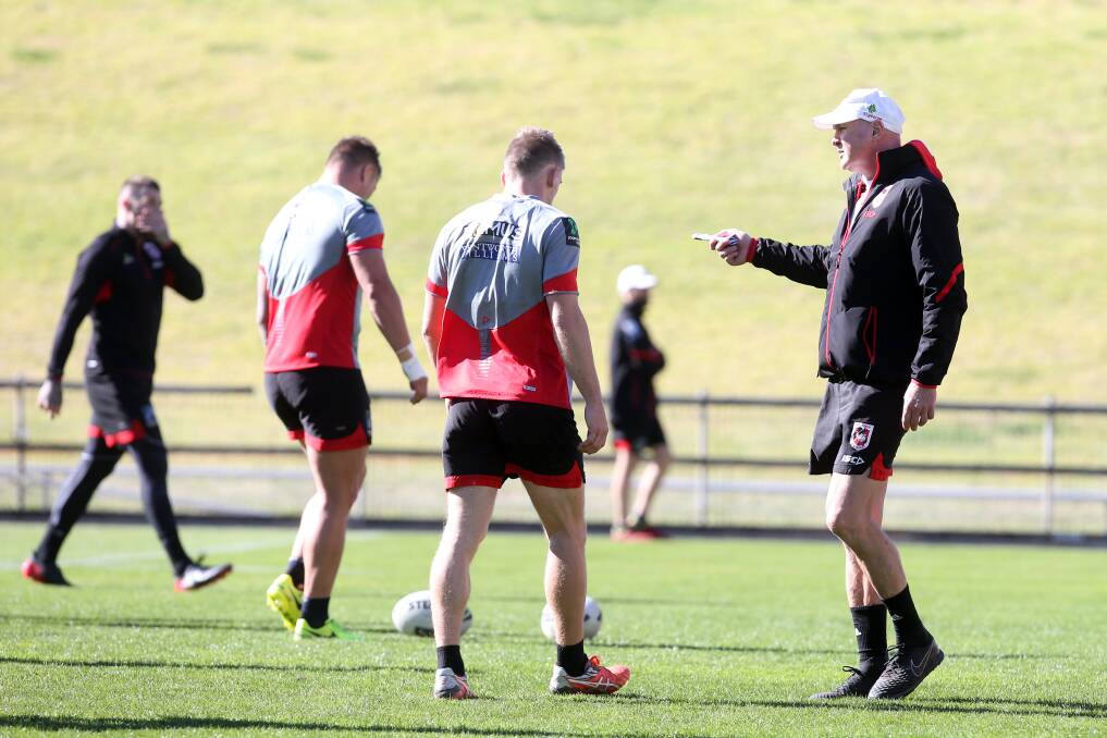 CRUNCH TIME: St George Illawarra Dragons coach Paul McGregor at training. Picture: Sylvia Liber