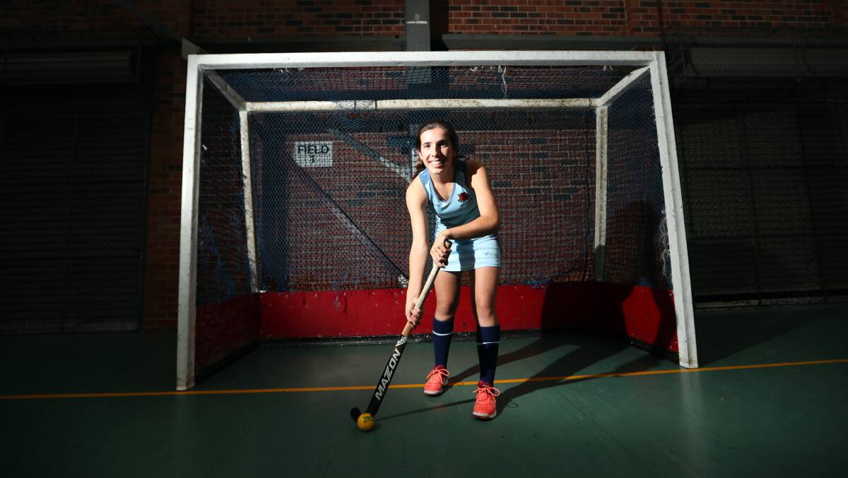 Off to Goulburn: Neive Campbell has been selected in the NSW under 15s indoor hockey side. Picture: Sylvia Liber.