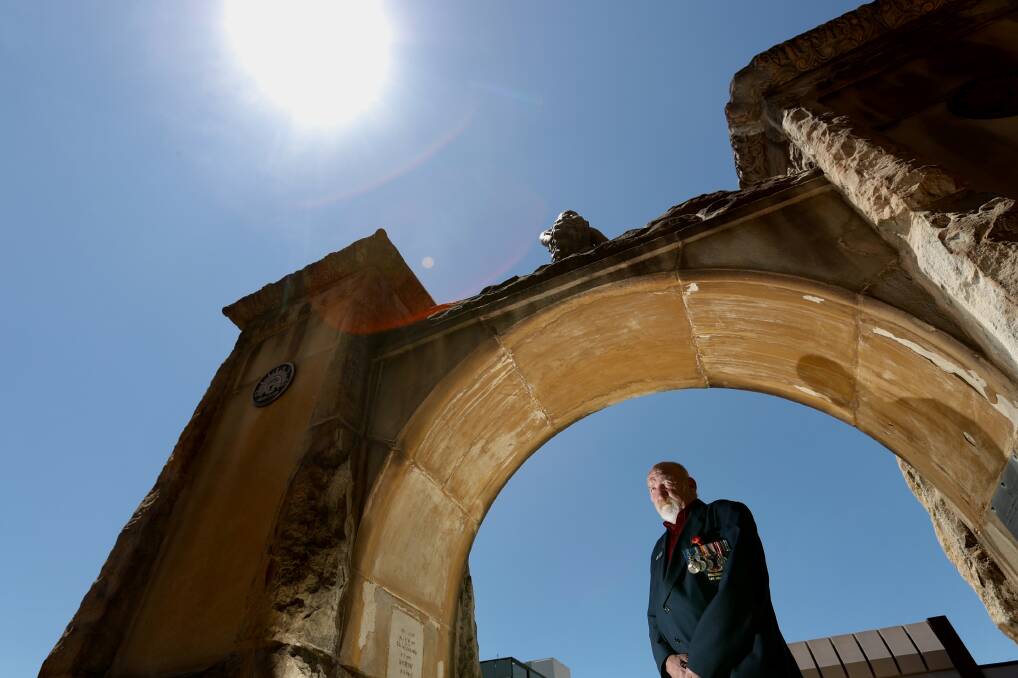 WE WILL REMEMBER: Wollongong RSL sub-branch president Peter Poulton at the Wollongong Cenotaph. Picture: Adam McLean.