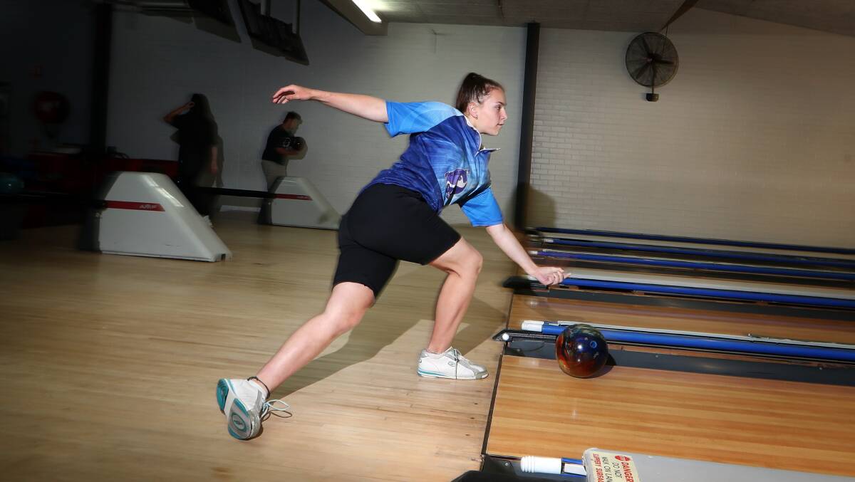 Strike: Taneisha Griffiths has emerged as a talented ten pin bowler. Picture: Sylvia Liber. 13 November 2017