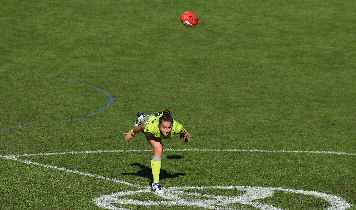 Bounce: An AFL tradition. Picture: AAP Image/Dave Hunt