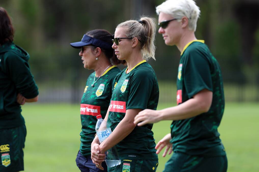 CLOSE TO RETURNING: Helensburgh star Sam Bremner looks on at Jillaroos training in Wollongong on Wednesday. Picture: Sylvia Liber.