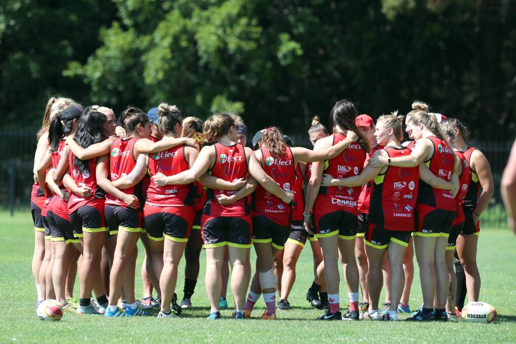 TIGHT-KNIT: The Canada Ravens have set up camp in Wollongong ahead of Sunday's World Cup semi-final clash with Australia. Picture: Sylvia Liber