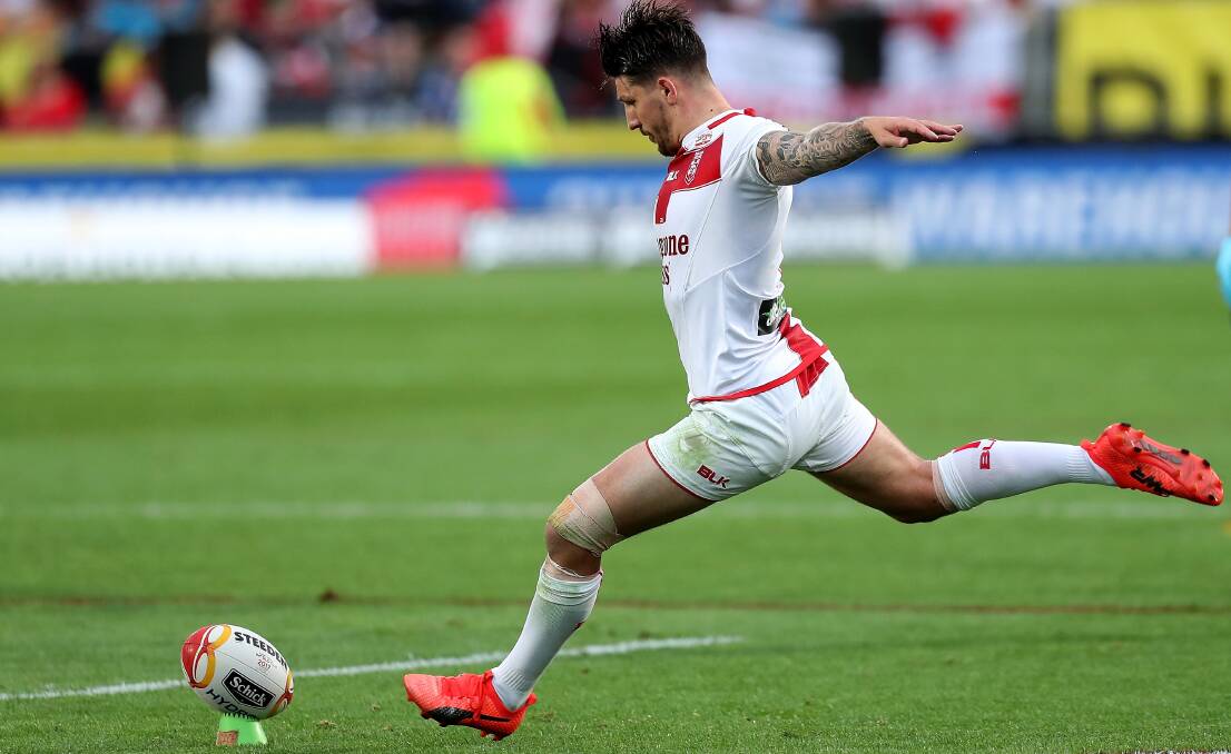 Kicking goals: Dragons captain Gareth Widdop has supported the planned Test in Denver. Picture: AAP Image/David Rowland.
