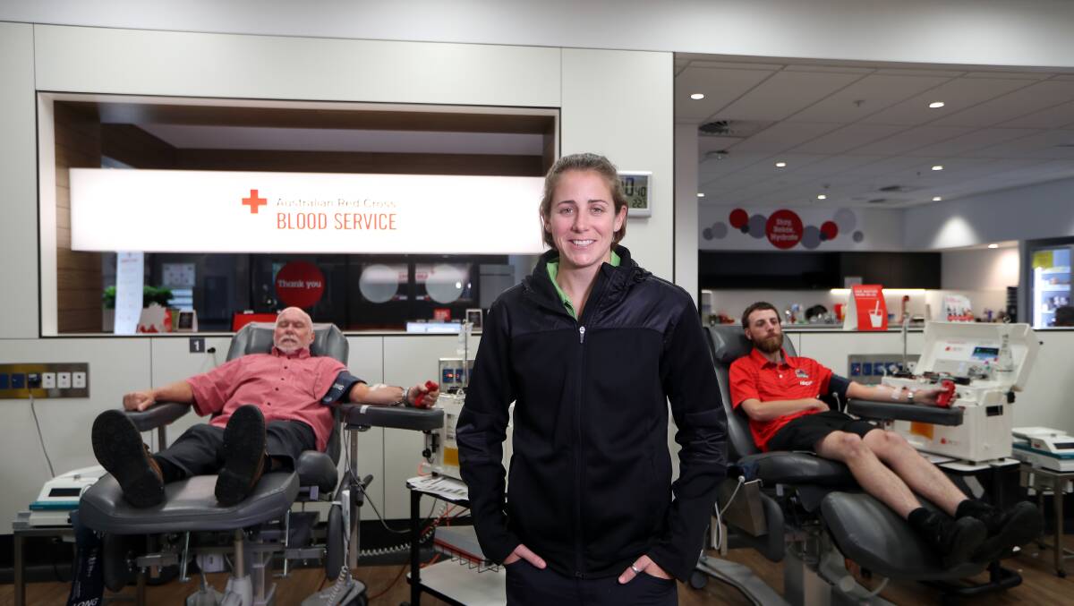 Supply and demand: Corrimal physiotherapist Mel Sexton is urging Illawarra residents to give blood this festive season, with many regular donors away on holidays. Picture: Sylvia Liber