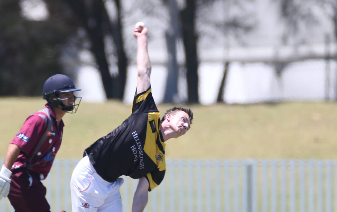 IN TANDEM: Luke Falkiner combined with Tim Lloyd to help bowl Keira out for 67. Picture: Georgia Matts.