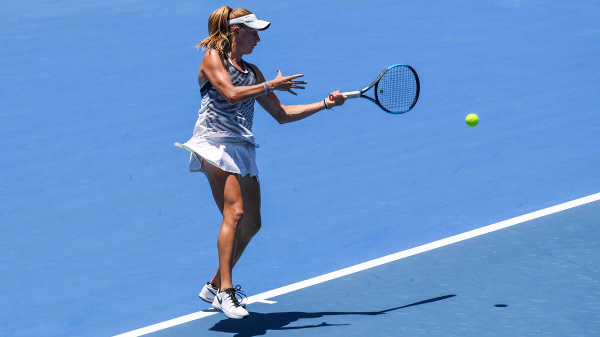 NEW FOCUS: Shellharbour's Ellen Perez was knocked out of the Doubles draw but will play Mixed Doubles on Saturday afternoon. Picture: AAP