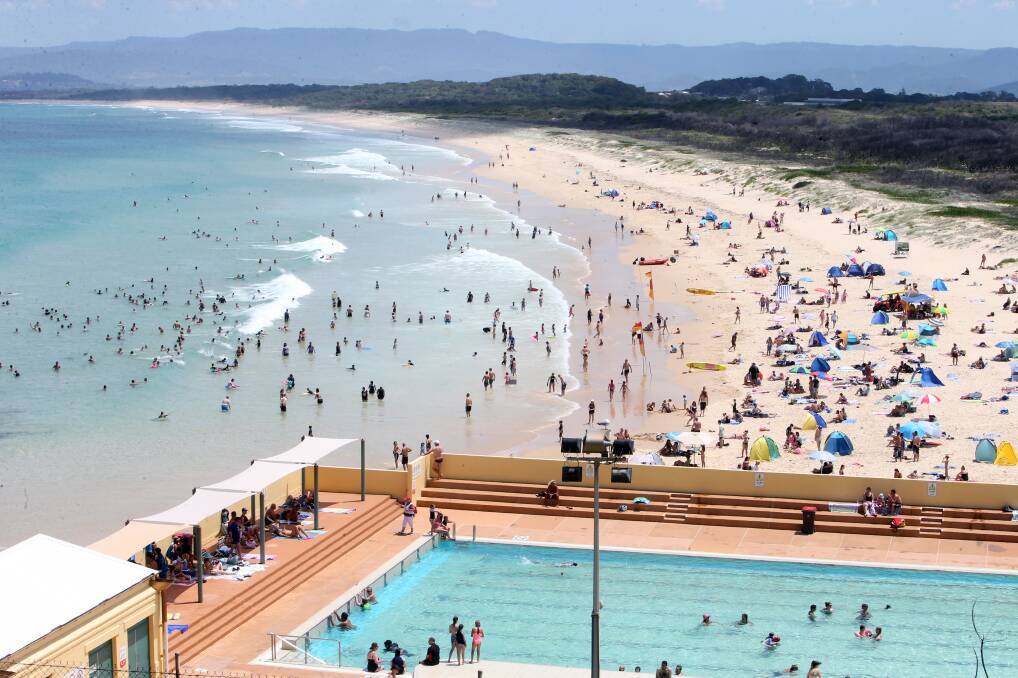 HEAT WAVE: Hundreds of people flock to Port Kembla beach in January, many swimming outside of the flags. The official Surf Life Saving season ends on April 25. Picture: Sylvia Liber.