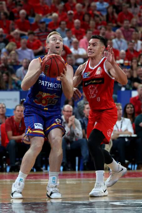 OUT: Adelaide's Brendan Teys. Picture: AAP Image/Richard Wainwright