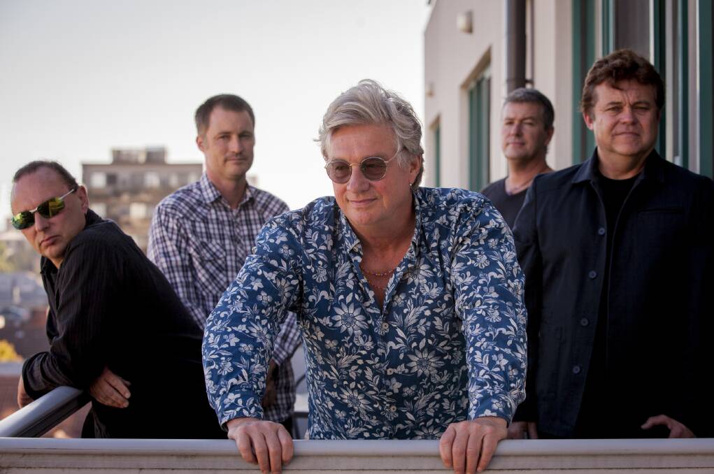 GOOD TIMES: Greedy Smith (front) with his Mental As Anything band-mates. They will open the show for Jimmy Barnes and friends at MacCabe Park in Wollongong this weekend. Picture: Supplied