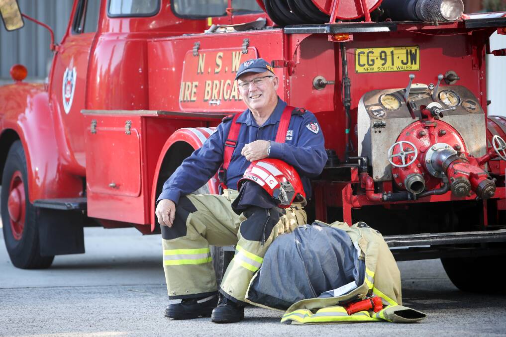 Long service: Balgownie retained firefighter Captain Greg Fredericks has retired this week after almost 45 years in the role. Picture: Adam McLean