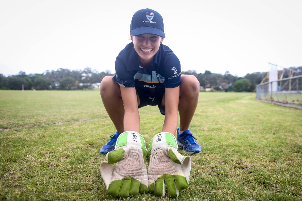 Natural fit: Kayla Burton was selected in the Cricket Australia under 15 Talent Squad. Picture: Georgia Matts. 