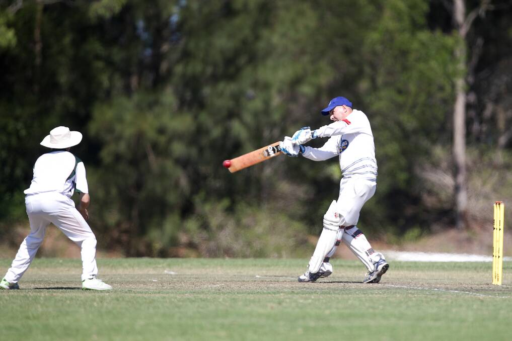 Digging in: Dapto's Greg Jones and Tyler Warrington held firm to eliminate any chance of a Corrimal outright victory. Picture: Adam McLean. 