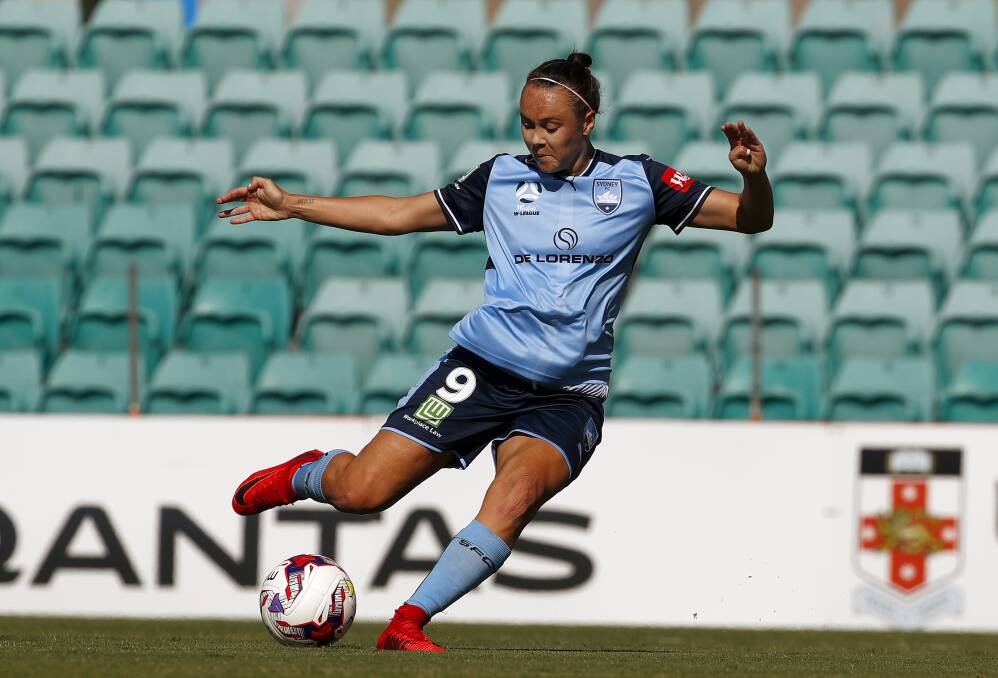 Major blow: Caitlin Foord's Asian Cup campaign is in doubt after suffering an injury in Saturday's W-League semi-final. Picture: AAP.