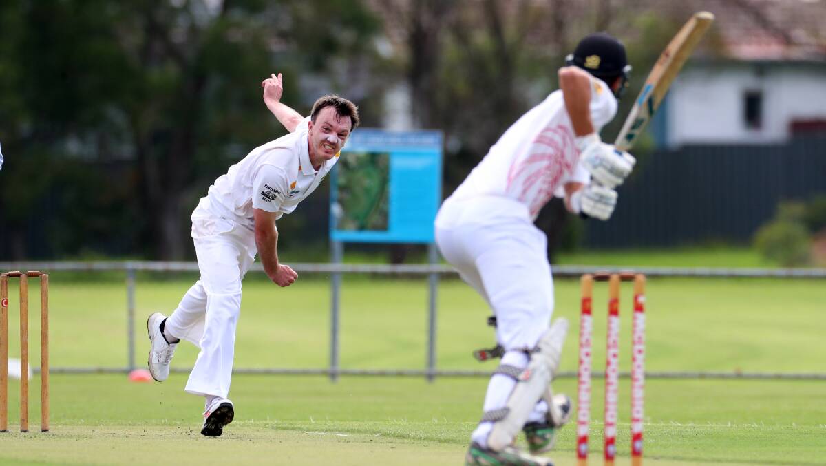 Strike bowler: Luke Falkiner had two wickets. Picture: Sylvia Liber. 