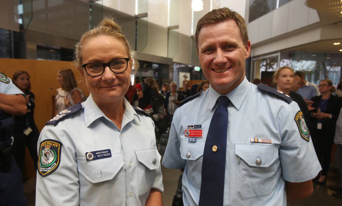 Senior Sergeant Lisa Westwood and Acting Superindent Chad Gillies. Picture: Robert Peet
