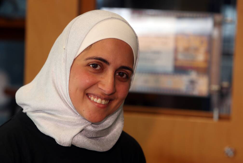 Wafaa Izz Eddin at the 'I Belong In The Gong' launch at the Wollongong City Council on Wednesday. Picture: Robert Peet