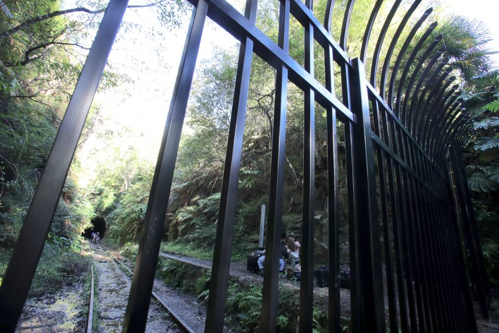Crown Lands (not Wollongong Council) is behind a new fence aimed at curbing vandals at the historic train tunnel off Vera Street in Helensburgh. Picture: Adam McLean