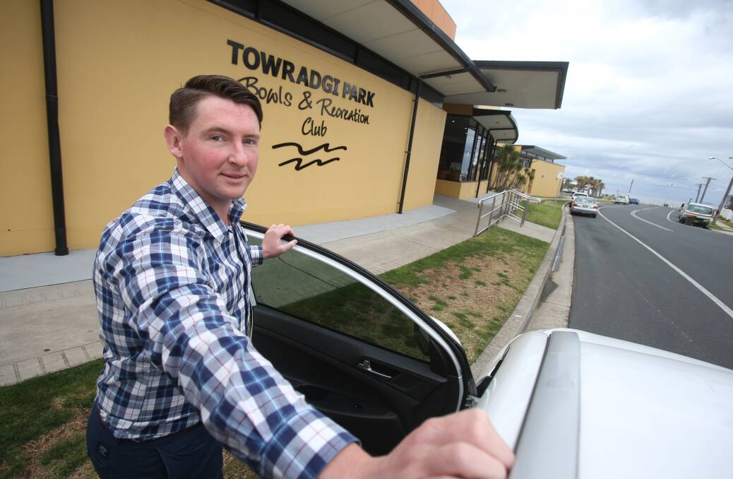 Fare go: The "courtesy Uber" at Towradgi Park Bowls & Recreation Club is a winner says general manager Wayne Toomey. Picture: Robert Peet