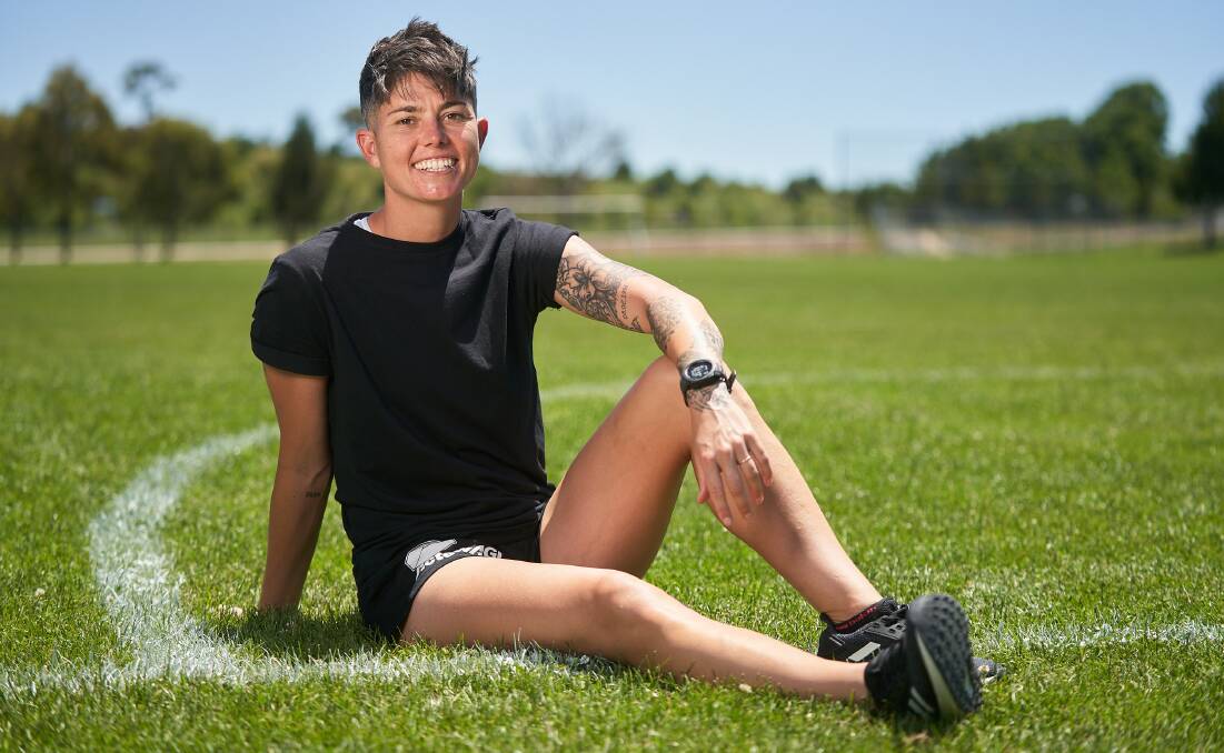 Canberra United recruit Michelle Heyman wants to reclaim the W-League's all-time scoring record. Picture: Matt Loxton