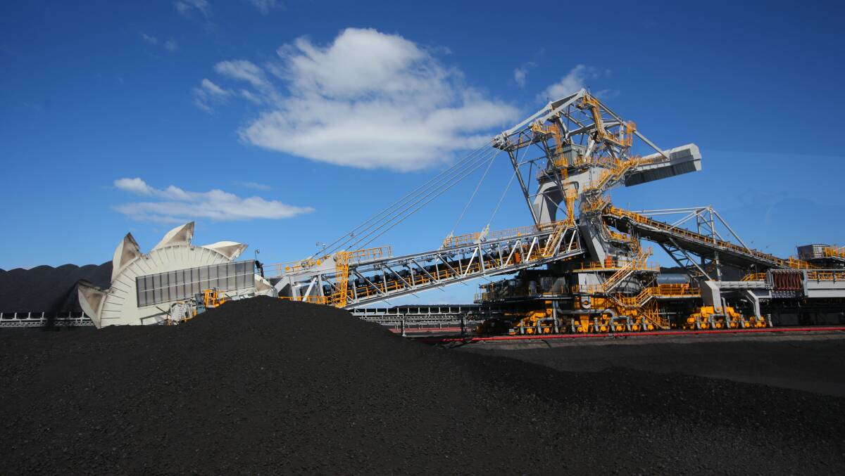 Intensive infrastructure: The coal loader in action at Kooragang Island, Newcastle.