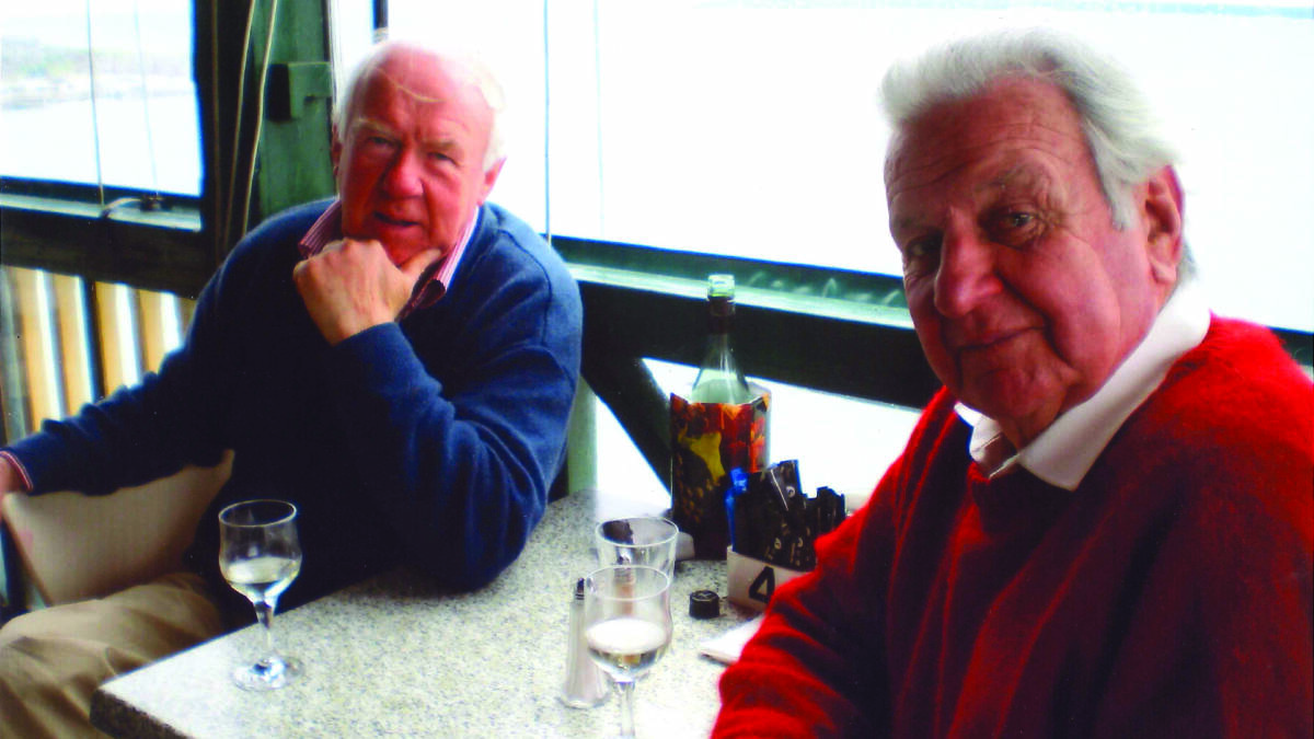 Treasured: Jim Colman (left) with Jack Mundey, whose leadership of the Green Bans movement in the 1970s was credited with transforming how cities developed.