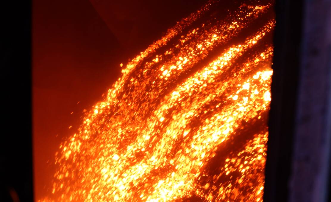 Feel the burn: The sintering process takes place at high temperatures, collecting the fines into larger lumps before it is charged into the blast furnace.