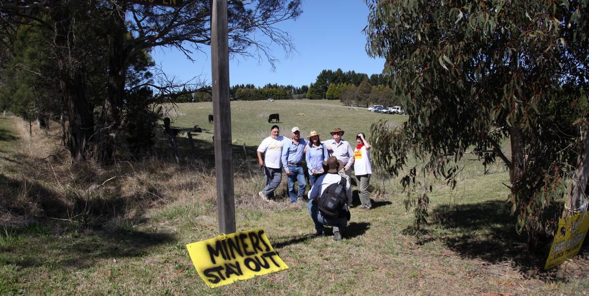 Access denied: Some of the Southern Highlands landowners opposing coal mining by international steelmaker POSCO in and around Sutton Forest. Picture: Kate Ausburn
