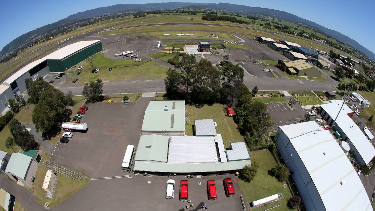 Testing: The NSW Fire and Rescue training site at the airport at Albion Park