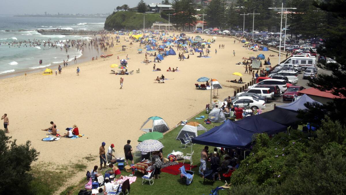 URBAN SPRAWL: When Western Sydney gets hot, which is always, beaches like Austinmer become the destination for thousands.