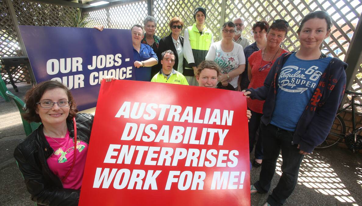 Matter of choice: Greenacres and Flagstaff supported employees, and their carers, condemn action by advocacy groups that would see the two not-for-profit organisations close down. Pictures: Robert Peet