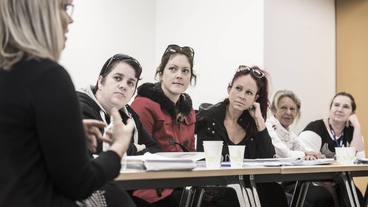 Parents taking part in The Parent Room, an eight-week program to boost their advocacy skills. Picture: Paul Jones