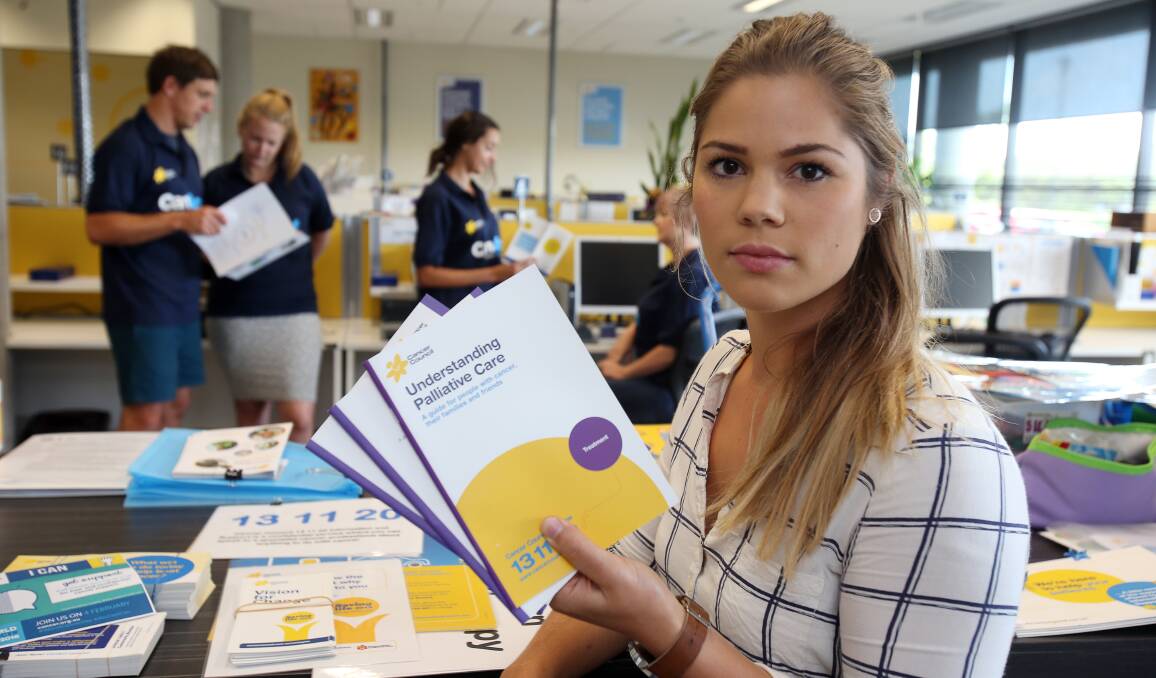 Specialist care: Cancer Council Southern Region community programs co-ordinator Emma Swords is pushing for funding for palliative care. Picture: Robert Peet