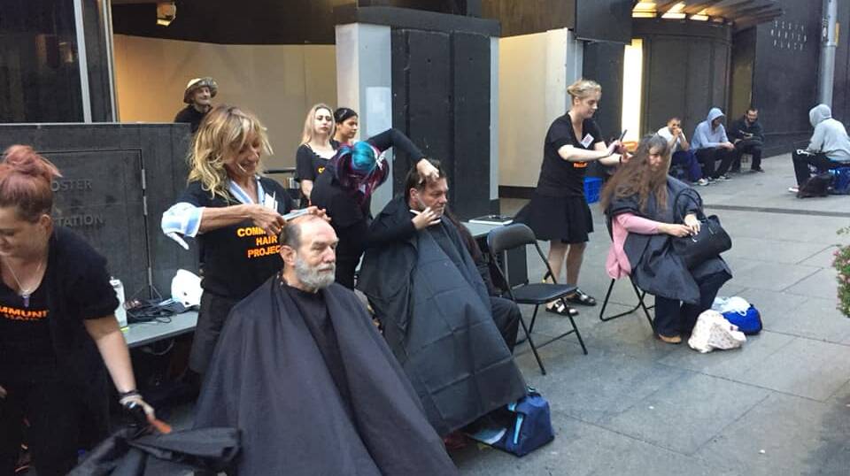 Giving back: Hairdressers and barbers across the country give two hours of their time every few months to help the worthy cause. 