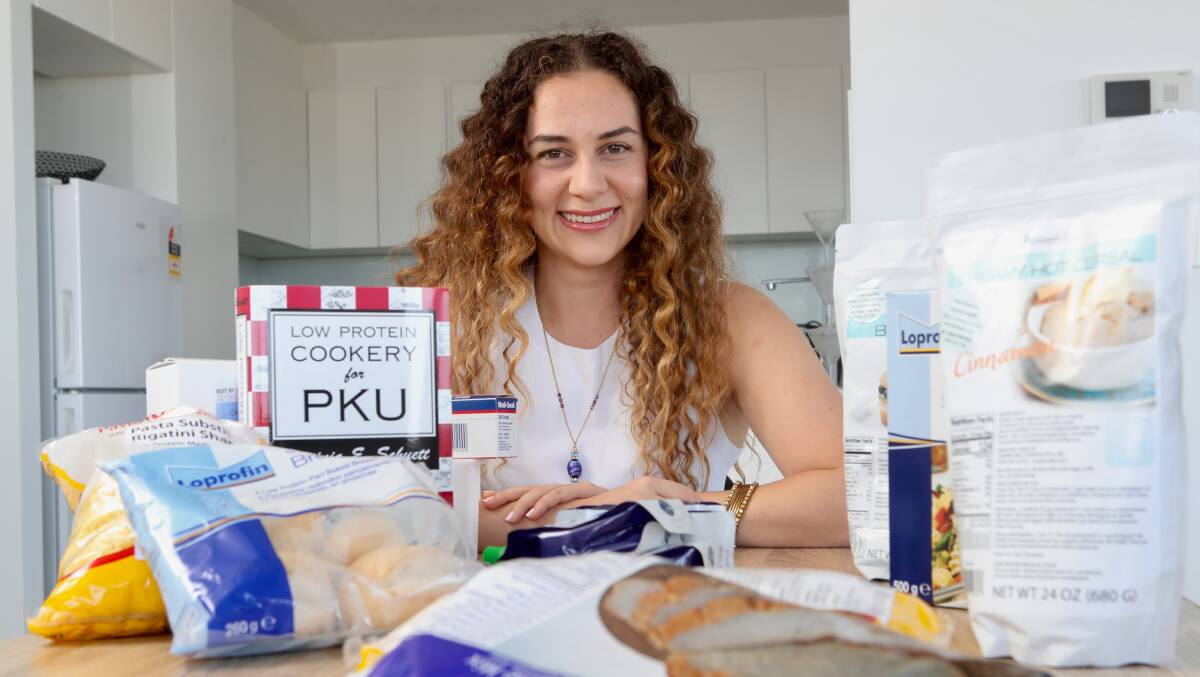 Food for thought: Wollongong woman Bianca Albanese has to stick to a rigid low-protein diet or risk brain damage. Picture: Adam McLean