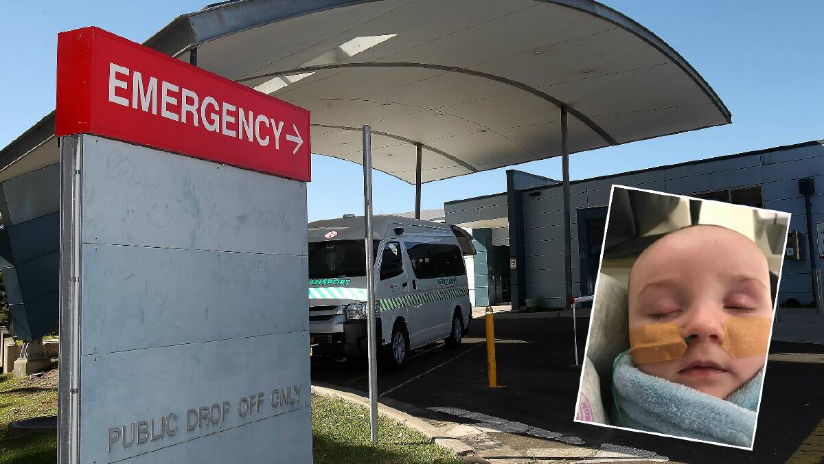 Life-threatening: Doctors at Shoalhaven Hospital's ED sent Brock Morschel (inset) home twice, before he was finally admitted and diagnosed with bacterial meningitis.
