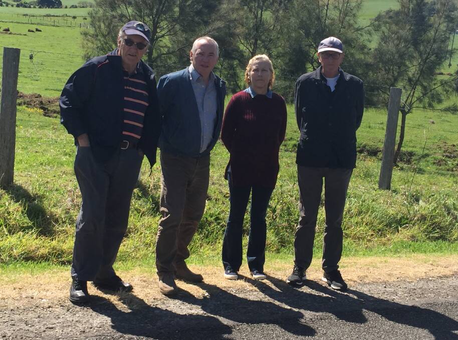 Concerns: Save Rose Valley group members Allan Mackay, Ken Sandy, Debra Sandy and Peter Berriman fear a proposed abbatoir would increase the risk of Q fever.