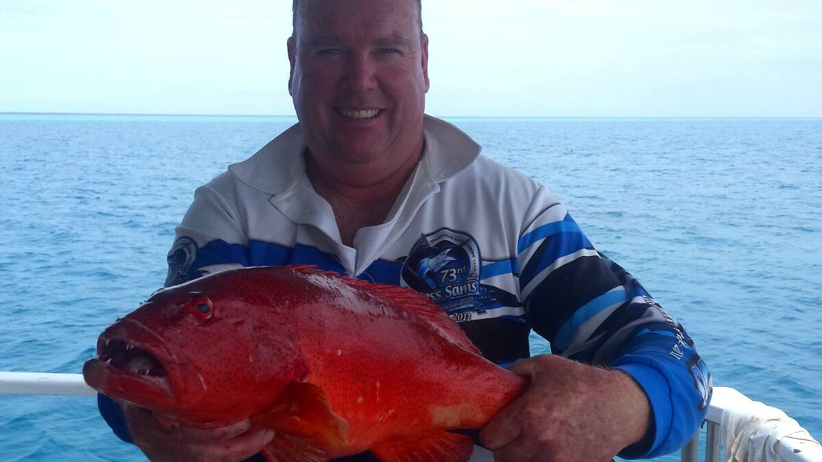 Queensland beauty: Steve Lamond with a coral trout from a trip to Swains Reef. (Contributed photos should be high res - at least 1MB)