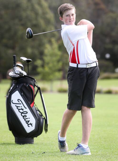 On course for success: Young IAS Golf Scholarship holder Josh Hayes has a solid team behind him in his bid to develop his game. Photo: Adam McLean
