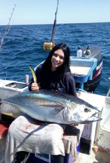 Top catch: Jade Kynezos with her 40kg yellowfin from last weekend. (Photos submitted for publication should be high res - around 1MB is ideal.)