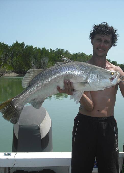 Northern monster: Ronny Cupitt with his big barra from a trip to King Ash Bay in the Northern Territory.