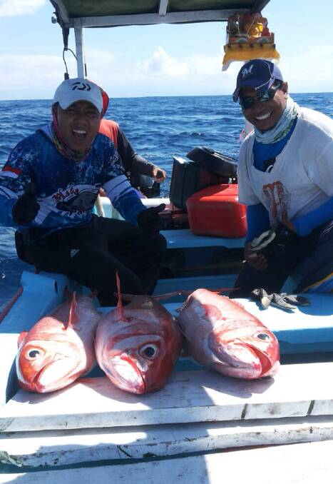 Bali trip: Agus Matahari and Nusa Bunga with ruby snapper from Bali. (Photos submitted for publication should be high res - at least 1MB)