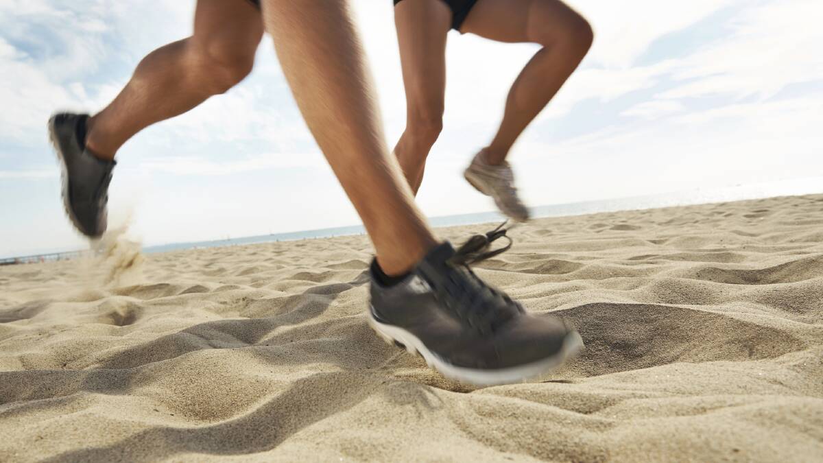 Beach run: Fitness expert Lukas Chodat says running on soft sand, up stairs or up hills can change the level of intensity of your runs.
