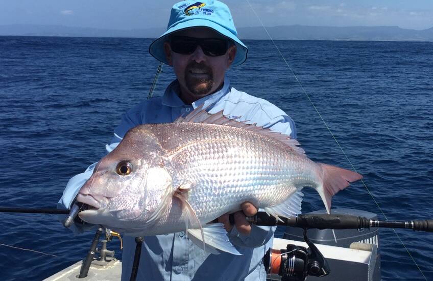 Simply Red: Terry Royan with an excellent 3.2 kilo snapper. There have been some excellent reds caught about the closer reefs.