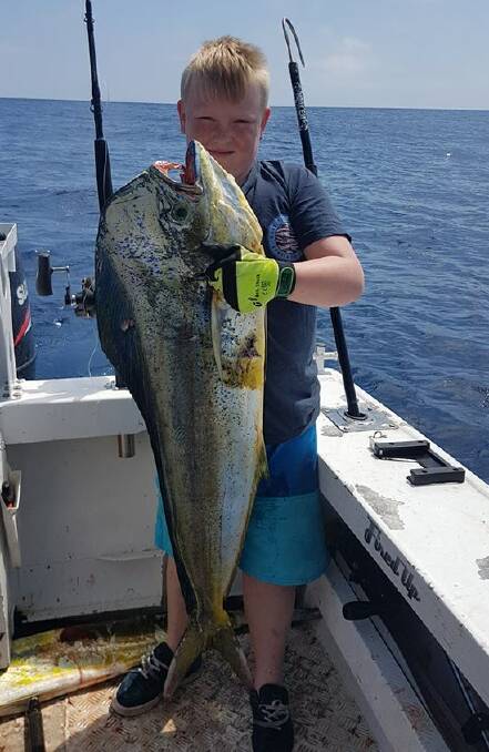  Dolly dinner: Blake Honeysett with a solid dolphin fish from a trip last weekend. (Photos submitted for publication should be high res - at least 1MB please)