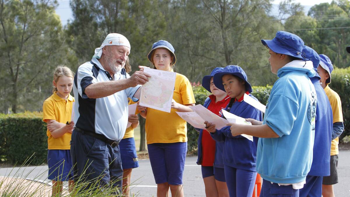 Challenge: Students get instruction in 2013 during the South Coast Schools Orienteering Championships. Orienteering is in focus with the SummerGong each Sunday throughout February..  